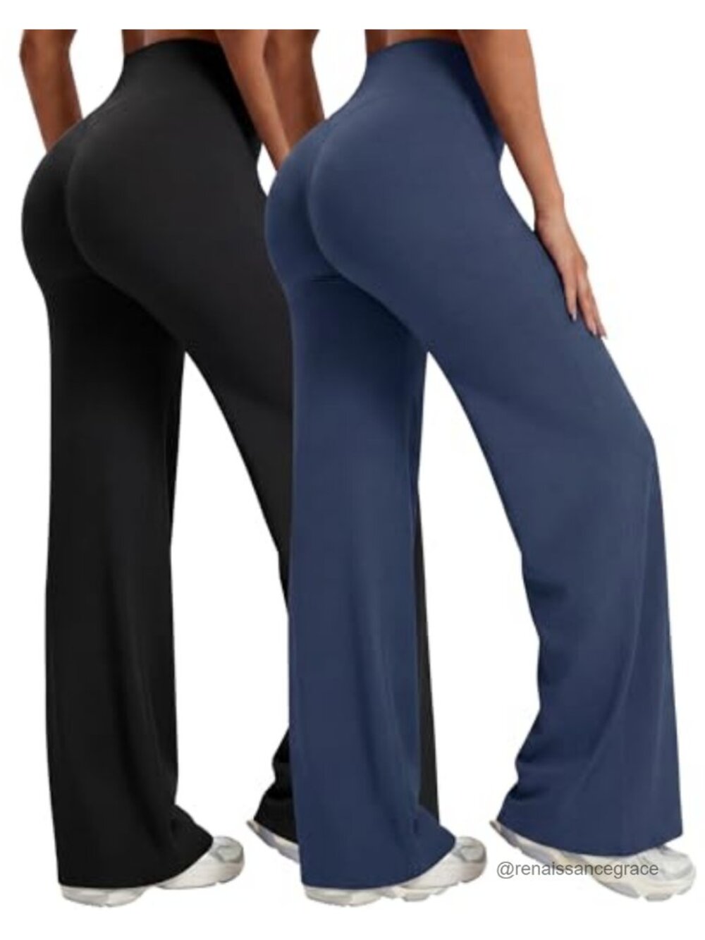 2 Pack Women Wide Leg Leggings High Waist Tummy Control Yoga Pants